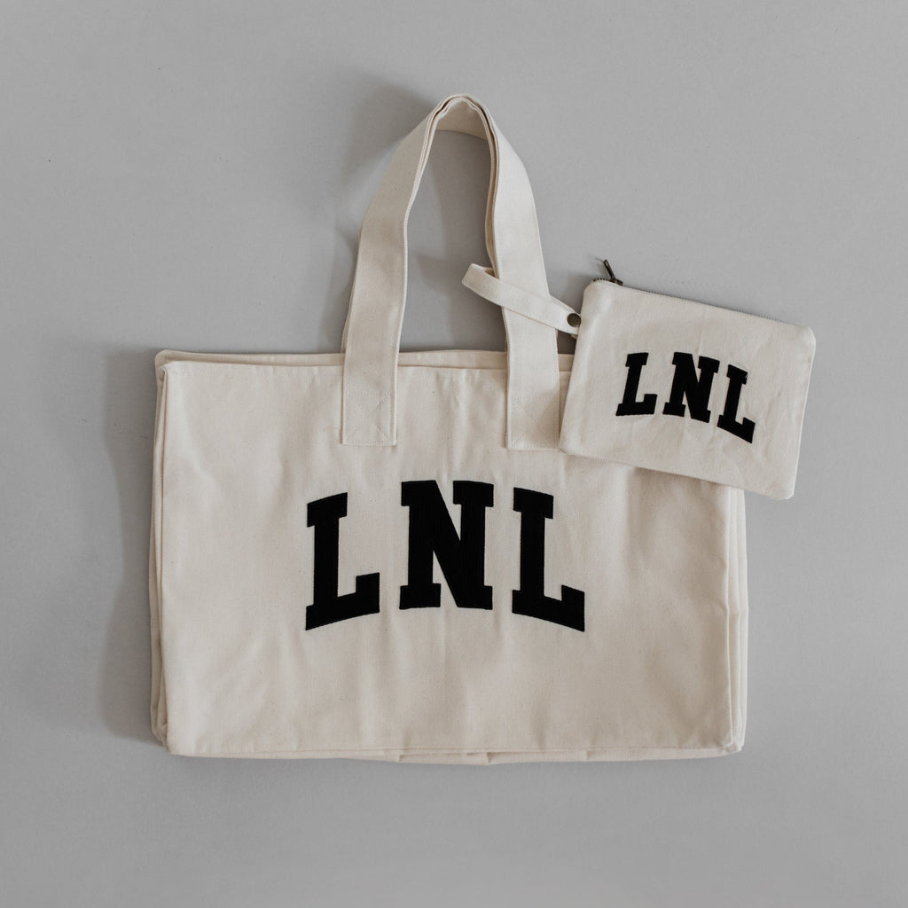 LNL oversized shopper zipper and cosmetic bag – Lunilou Shop