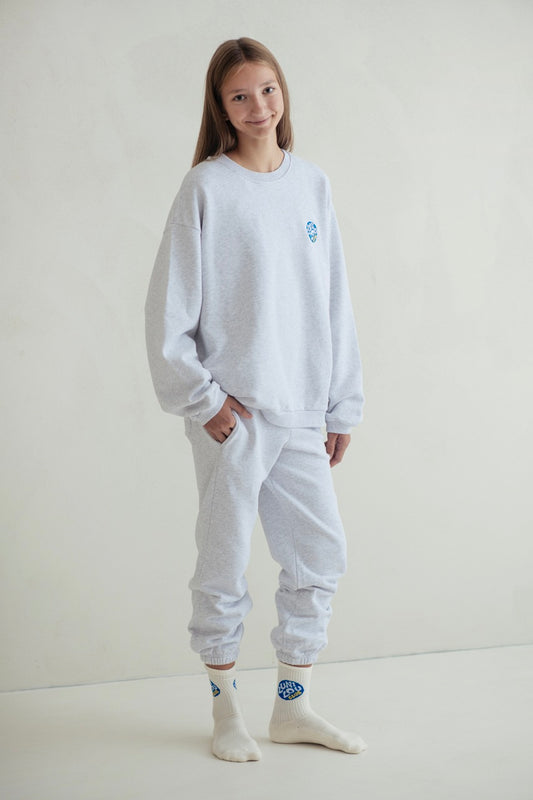 kids vibe set - stone grey