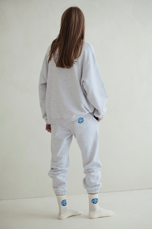 kids vibe set - stone grey