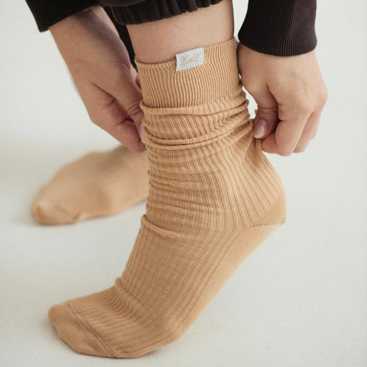 LNL cozy socks - latte