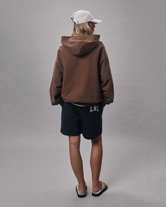 LNL zip up hoodie chesnut