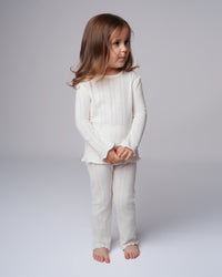 Lirio - Kids Pointelle Set Crema