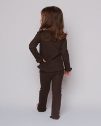 Lirio - Kids Pointelle Set Marron