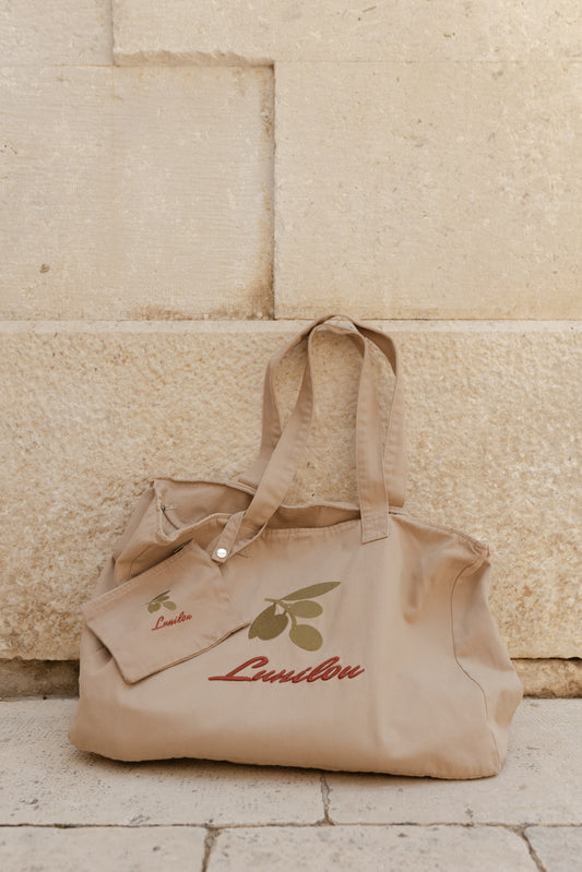 olive shopper bag sand