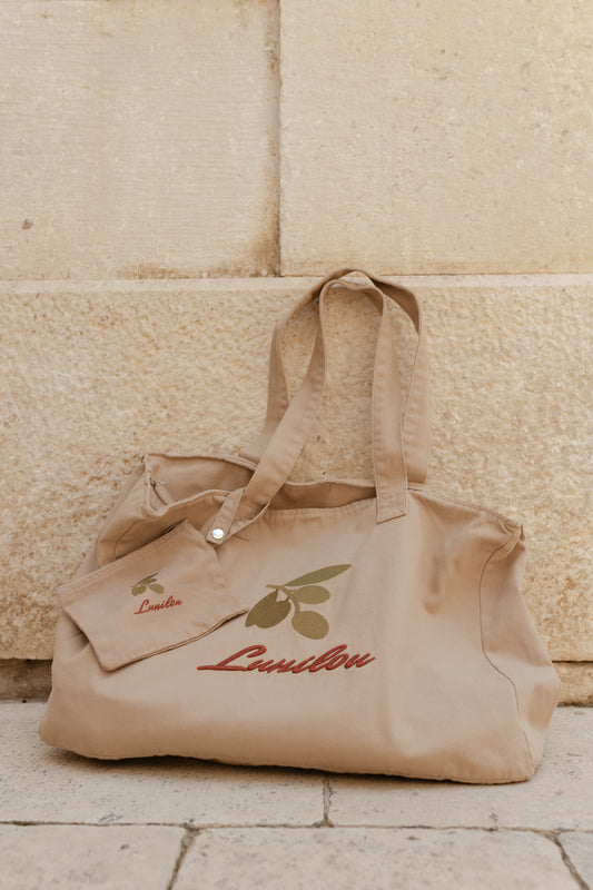 olive shopper bag sand