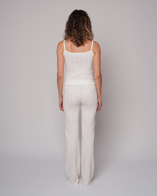 Ola - Pointelle set long Crema