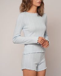 Paloma - Pointelle Set Short Azul