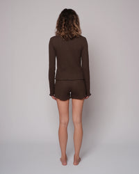 Paloma - Pointelle Set Short Marron