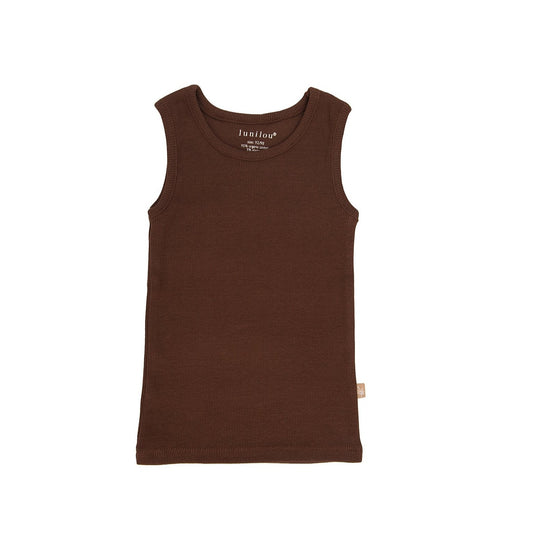 Kids tank top unisex chocolat