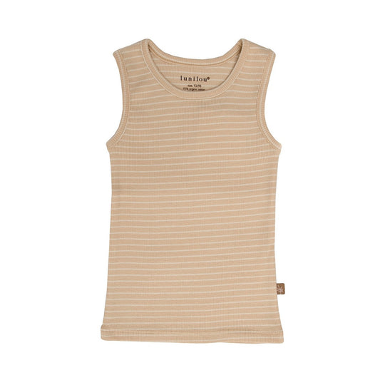 Kids tank top unisex sand/off white