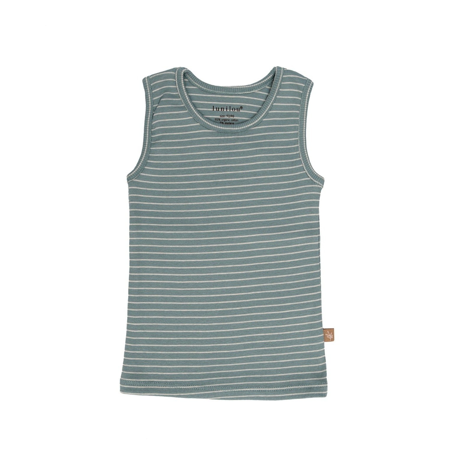 Kids tank top unisex silver blue/iced latte