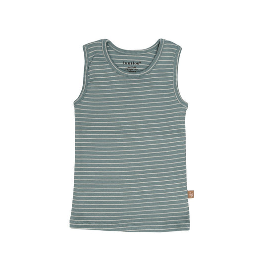 Kids tank top unisex silver blue/iced latte
