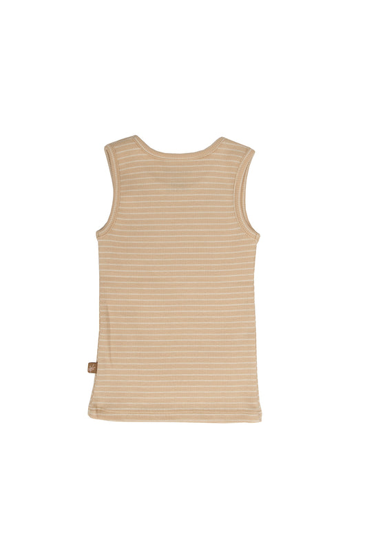 Kids tank top unisex sand/off white
