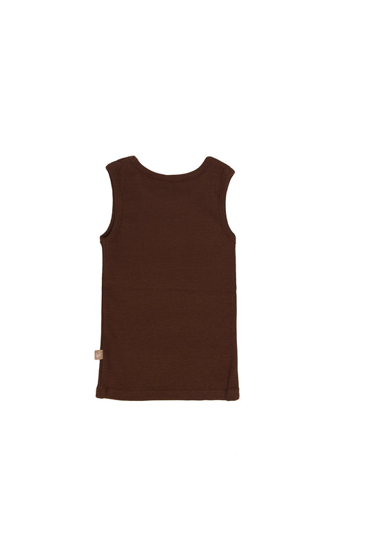 Kids tank top unisex chocolat