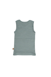 Kids tank top unisex silver blue/iced latte