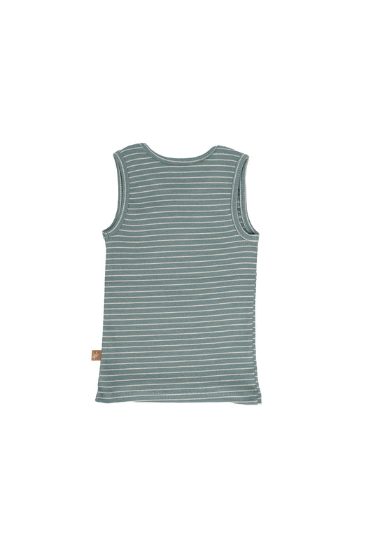 Kids tank top unisex silver blue/iced latte