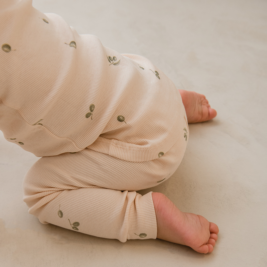 Rib pyjama unisex olives