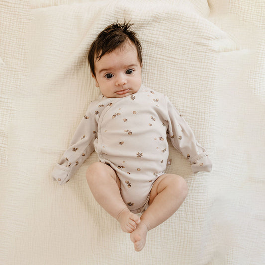 Newborn body long sleeve acorn