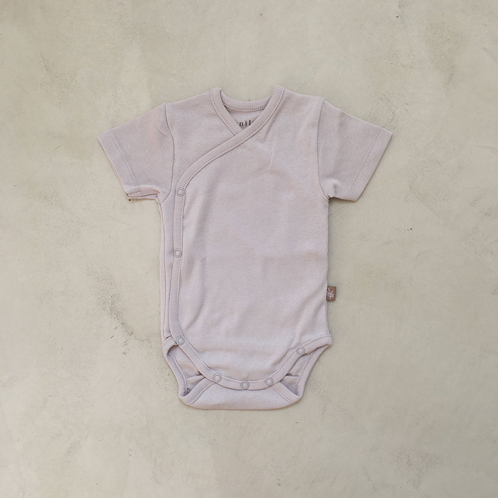 Newborn body short sleeves Iced latte