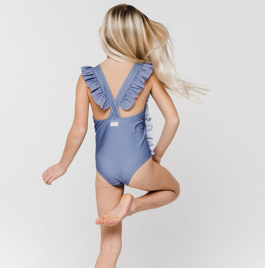 Swimsuit Volants Adriatic Blue