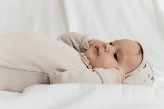 Newborn body long sleeves iced latte