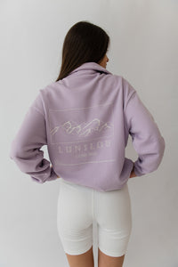 camp zip sweater lilac