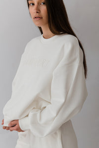 signature stitch sweater - off white