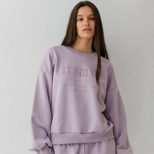 signature stitch sweater - lilac