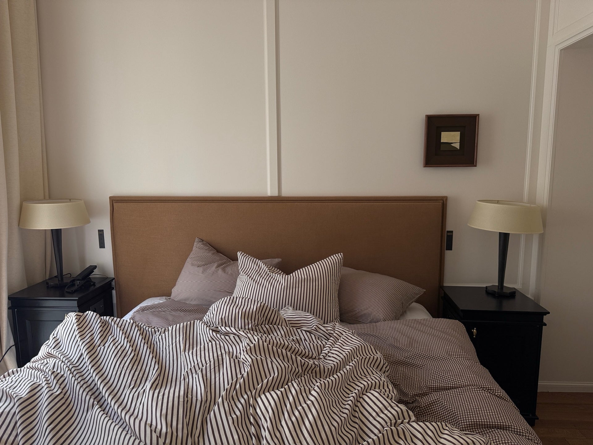 Marea - Bedding Set Marron stripes