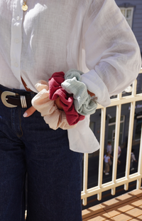 Muslin hair scrunchie sand