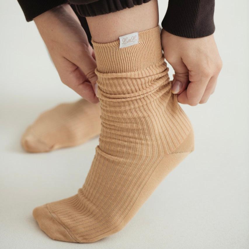 LNL cozy socks - latte