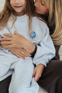kids vibe set - stone grey