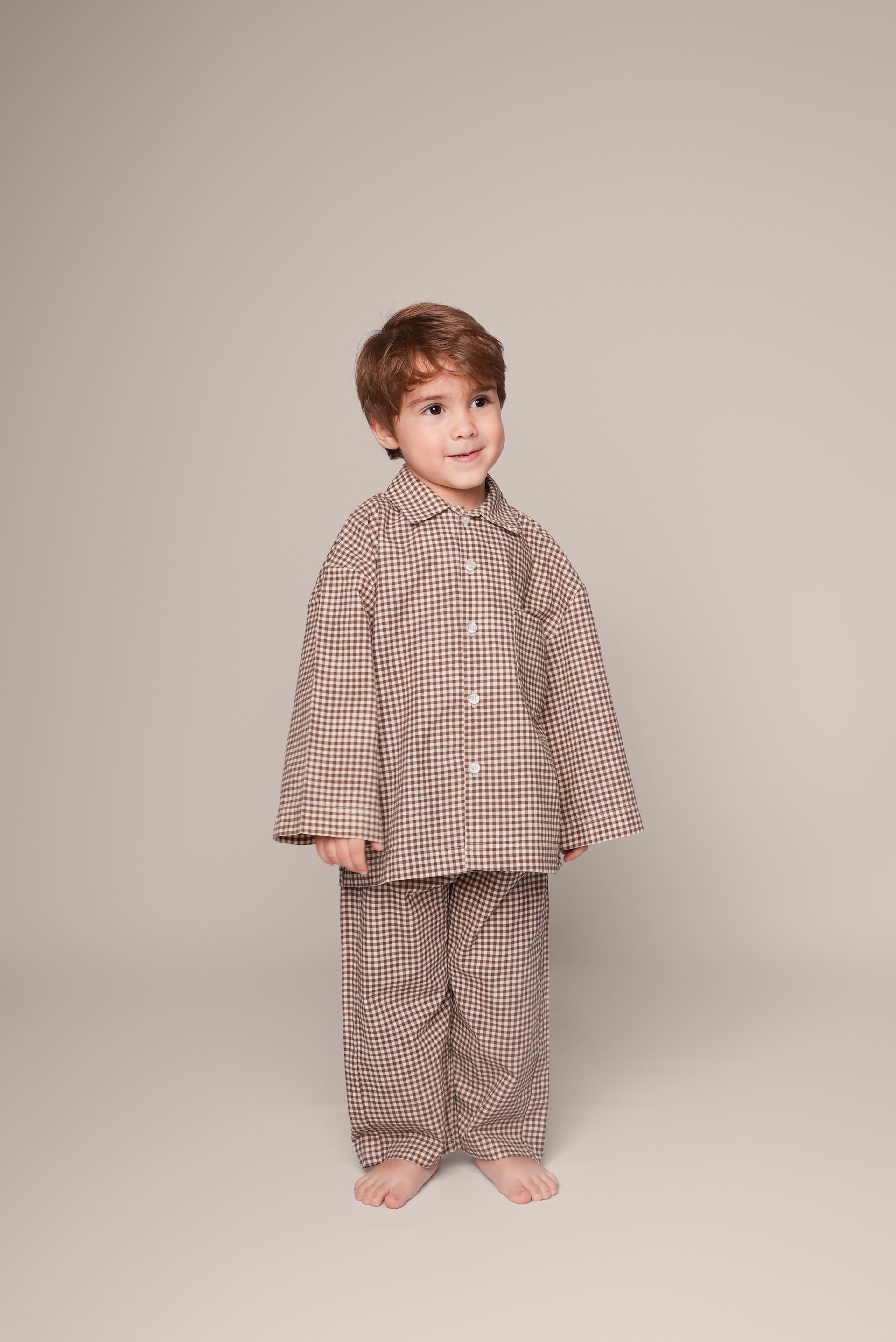Marea - Kids Pyjamas Marron check