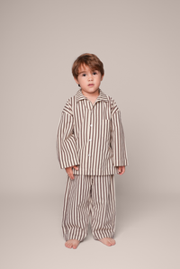 Marea - Kids Pyjamas Marron stripe