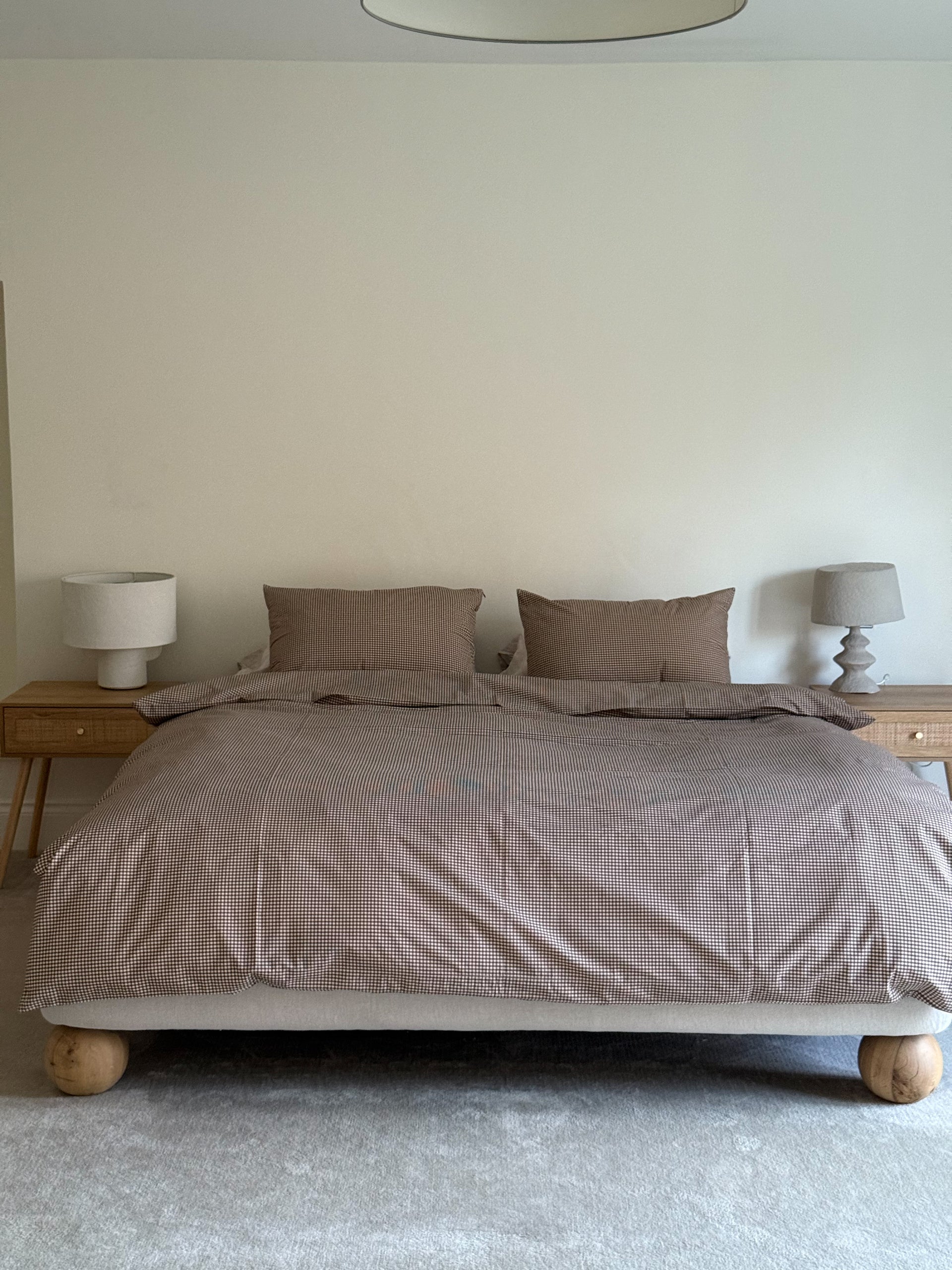 Marea - Bedding Set Marron check