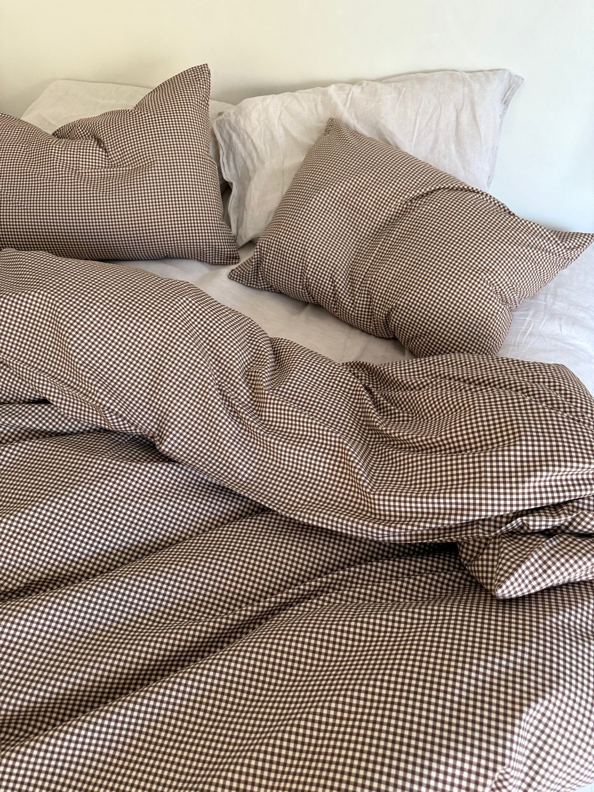 Marea - Bedding Set Marron check