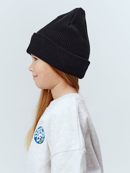 Kids club beanie black