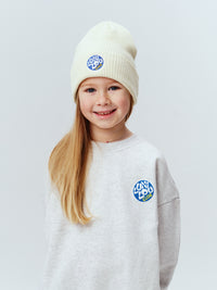 Kids club beanie white