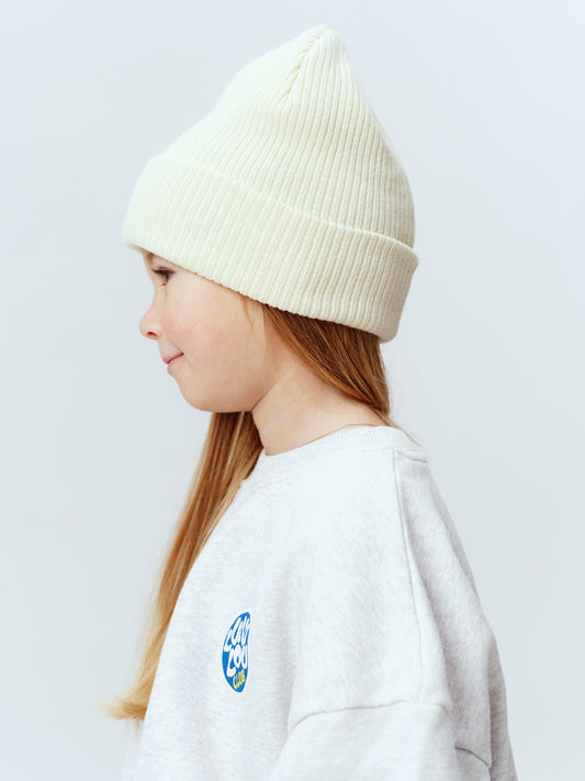 Kids club beanie white