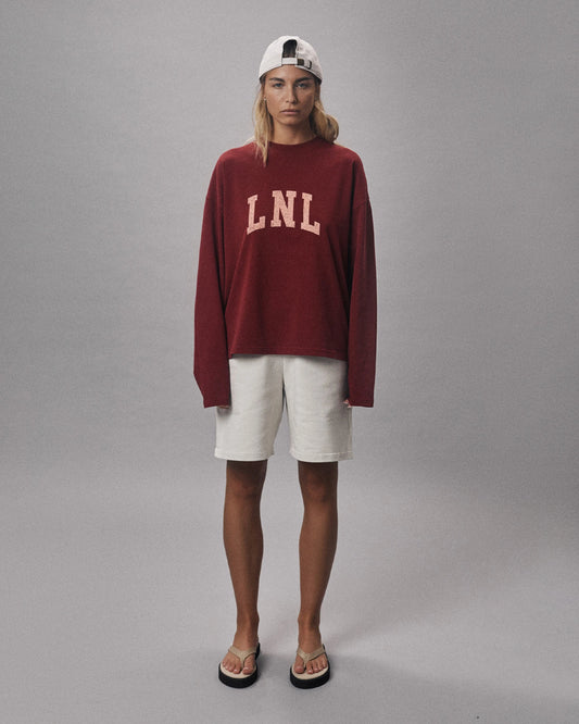LNL unisex long sleev t-shirt crimson