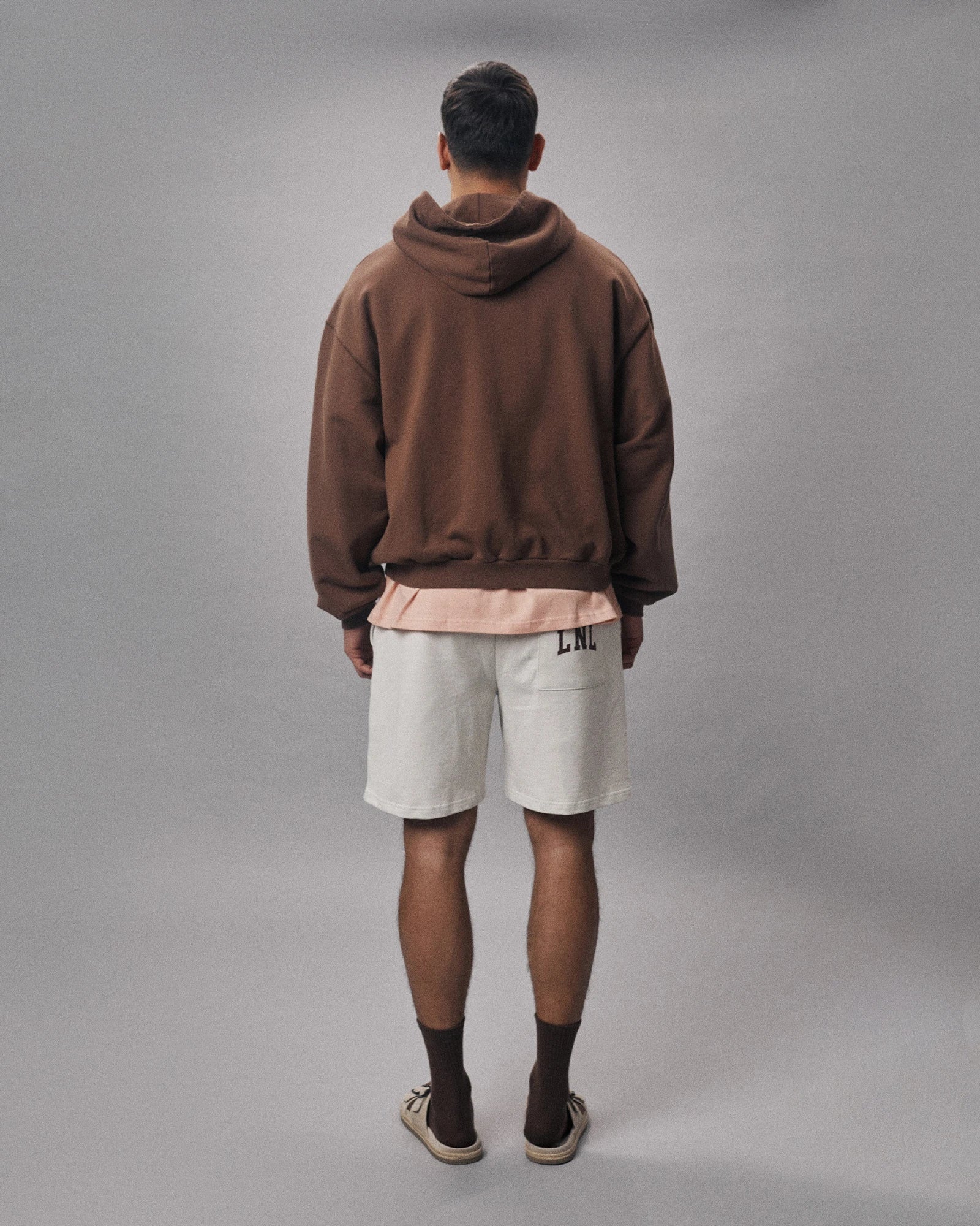 LNL zip up hoodie chesnut