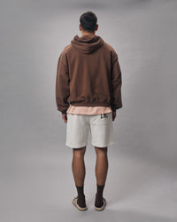 LNL zip up hoodie chesnut
