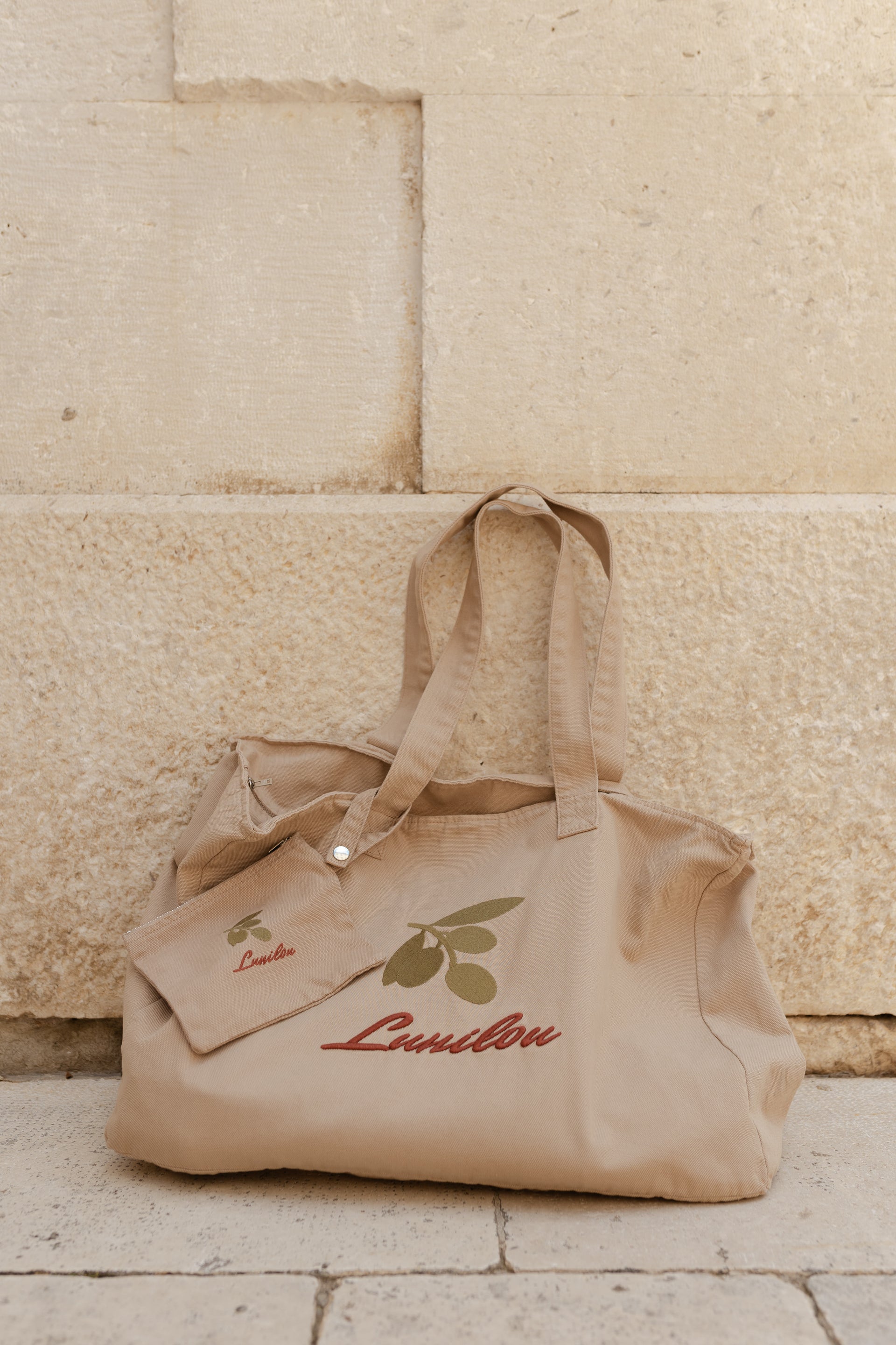 olive shopper bag sand