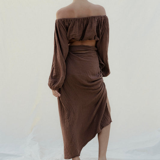 Alba dress/skirt - chocolat