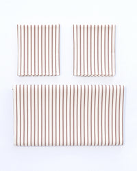Marea - Bedding Set Marron stripes