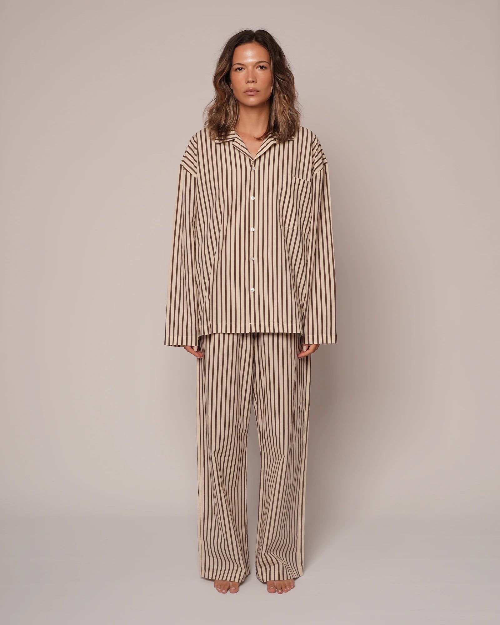 Marea - Pyjamas Marron stripes