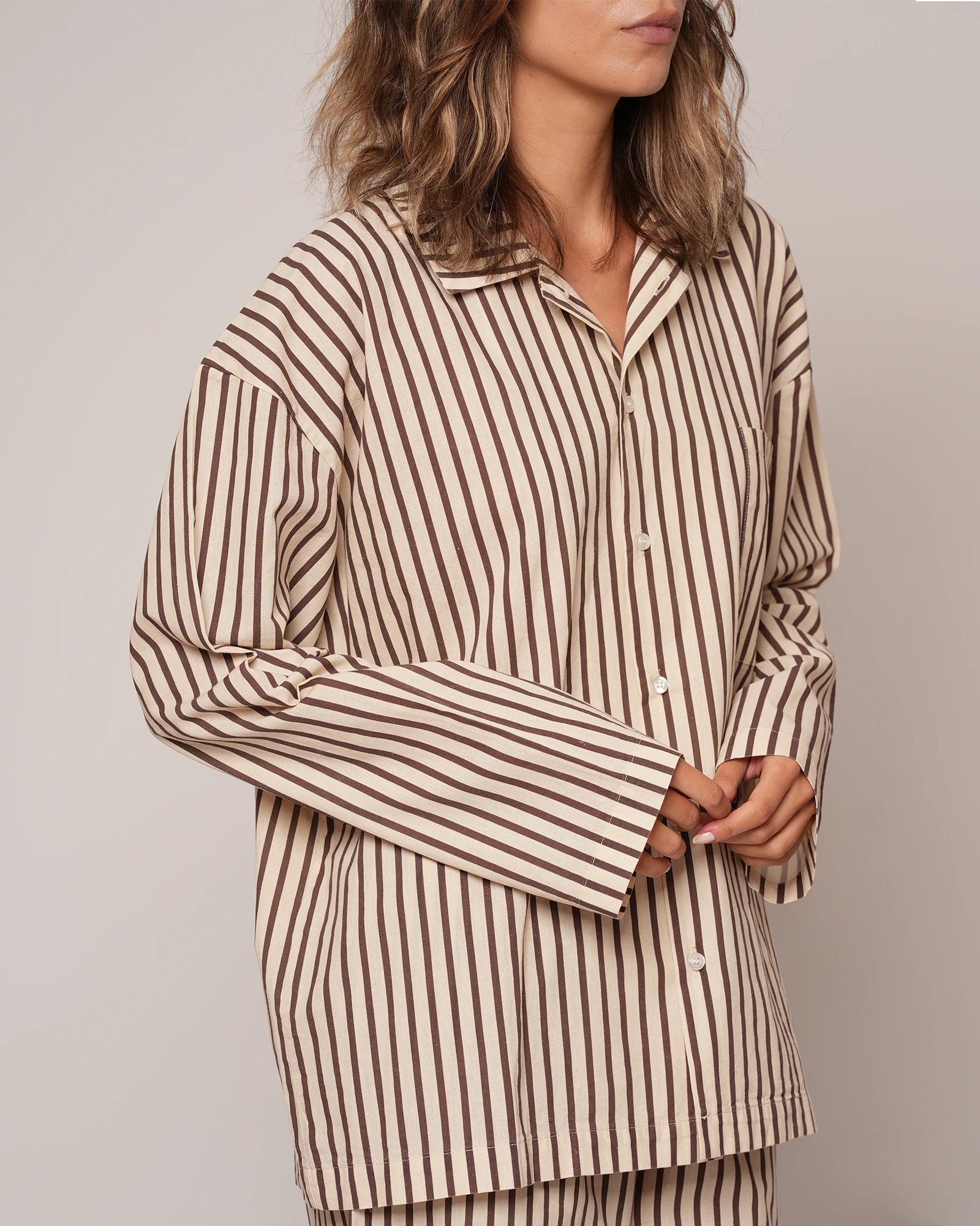 Marea - Pyjamas Marron stripes