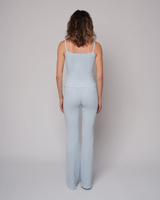 Ola - Pointelle set long Azul