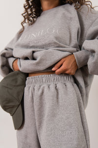 Trainers oversized organic cotton women melange gray