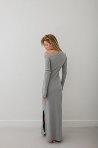 Talo long dress - melange gray